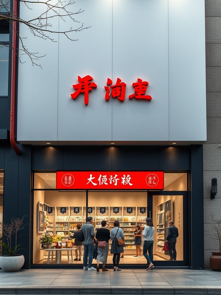 宁夏银川市兴庆区加盟店实景图，展示门店外观标志性红色招牌及顾客窗口购买产品画面