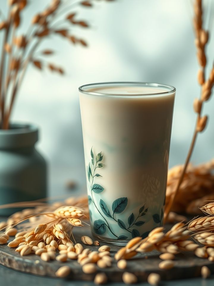配一张品牌明星产品组合图，建议为高原特色奶茶特写，搭配牦牛奶、青稞等原料展示