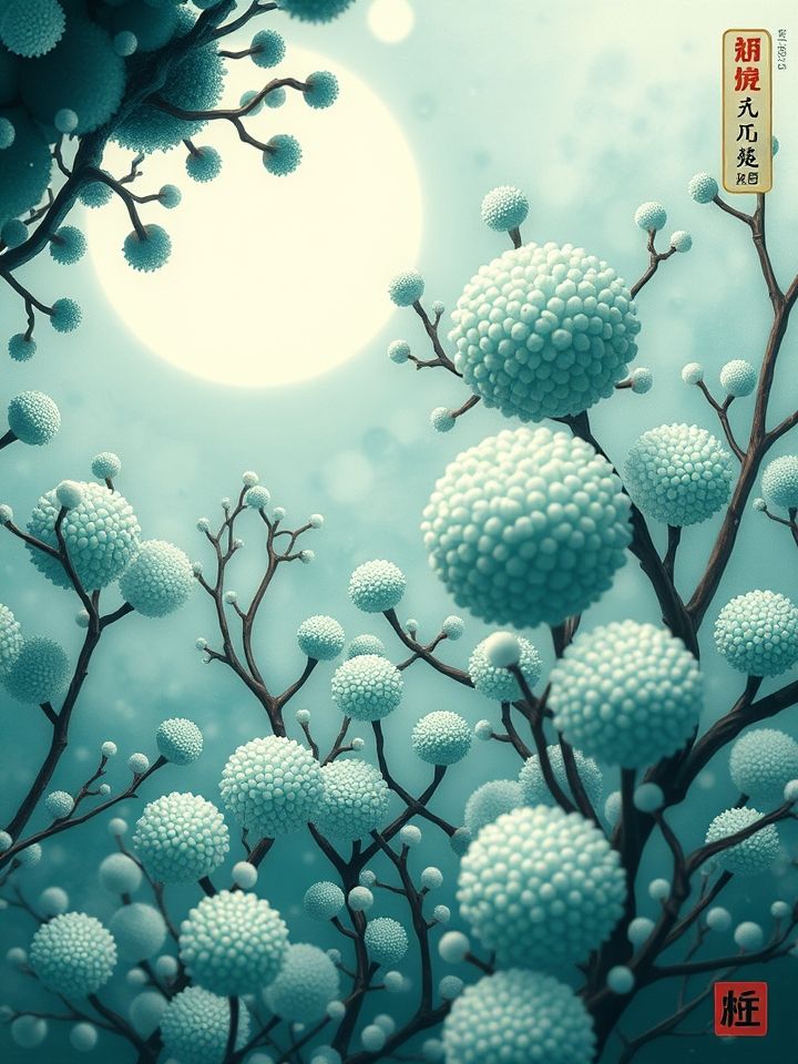 显微镜下的隔夜茶菌落培养对比图