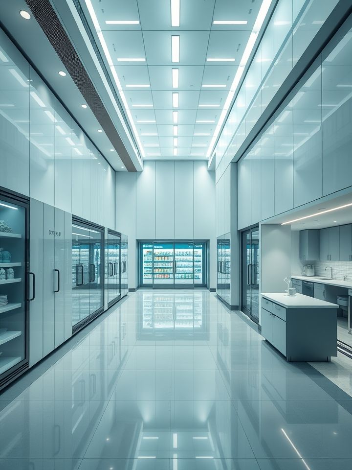 展示品牌总部实景图，呈现研发实验室与冷链仓储中心，塑造供应链实力信任感。