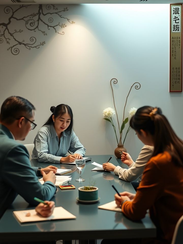 呈现加盟商培训现场，导师演示智能点单系统操作，学员专注记录要点