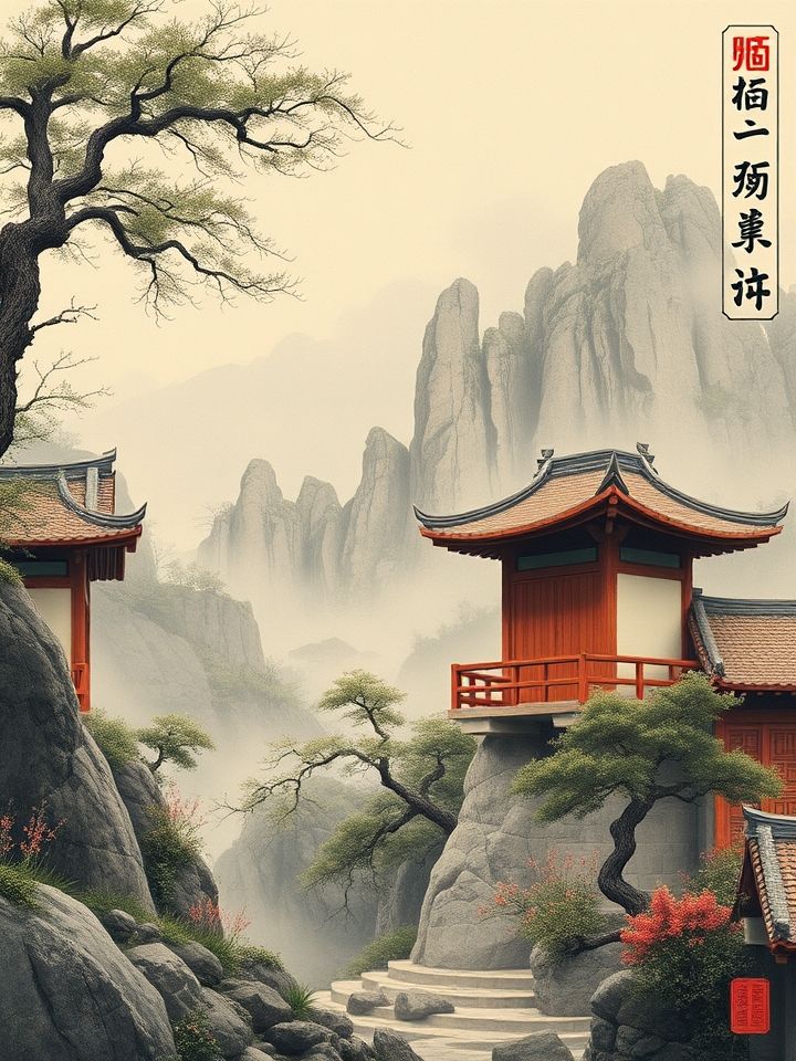 展示云雾缭绕生态茶园中茶农手工采摘鲜嫩茶叶，突出自然原料与匠心工艺