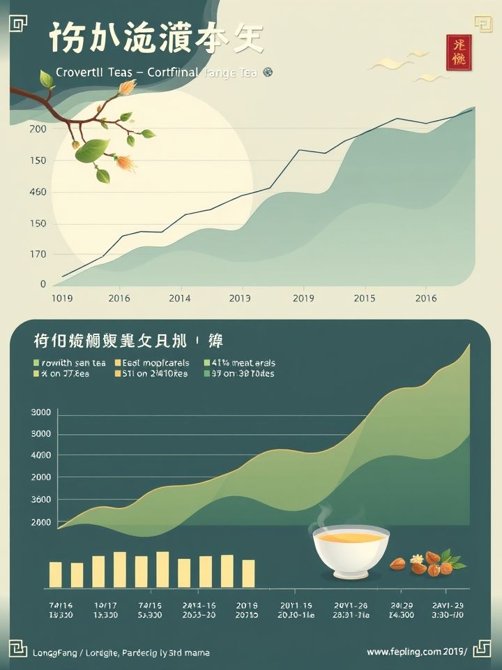 呈现近三年龙的良方奶茶品牌门店增长率与消费者复购率趋势的动态数据可视化信息图