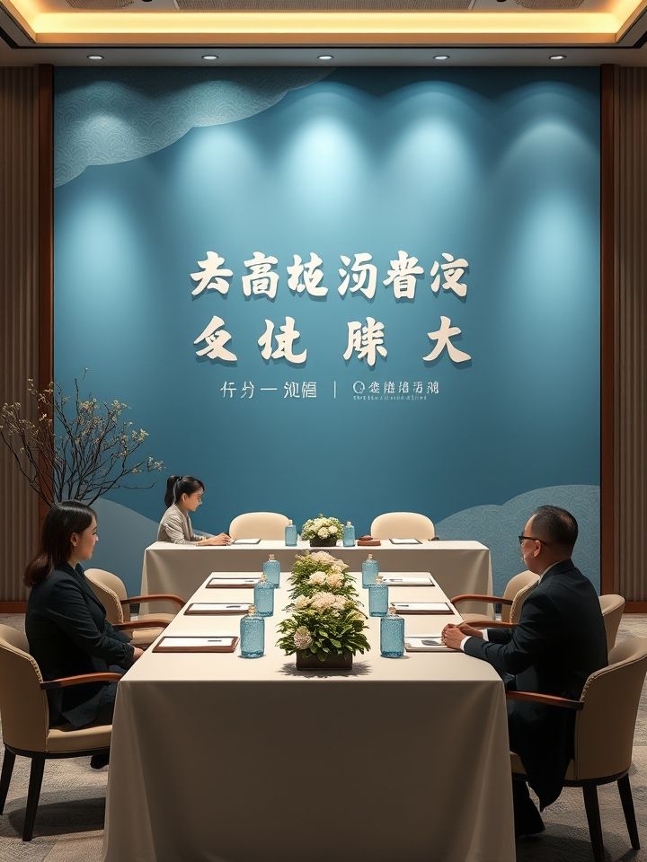 展示加盟签约仪式现场照片，背景板清晰显示“龙的良方式茶天水招商会”字样