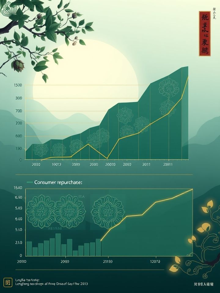 动态数据图表，展示龙的良方茶饮近三年门店增长趋势与消费者复购率