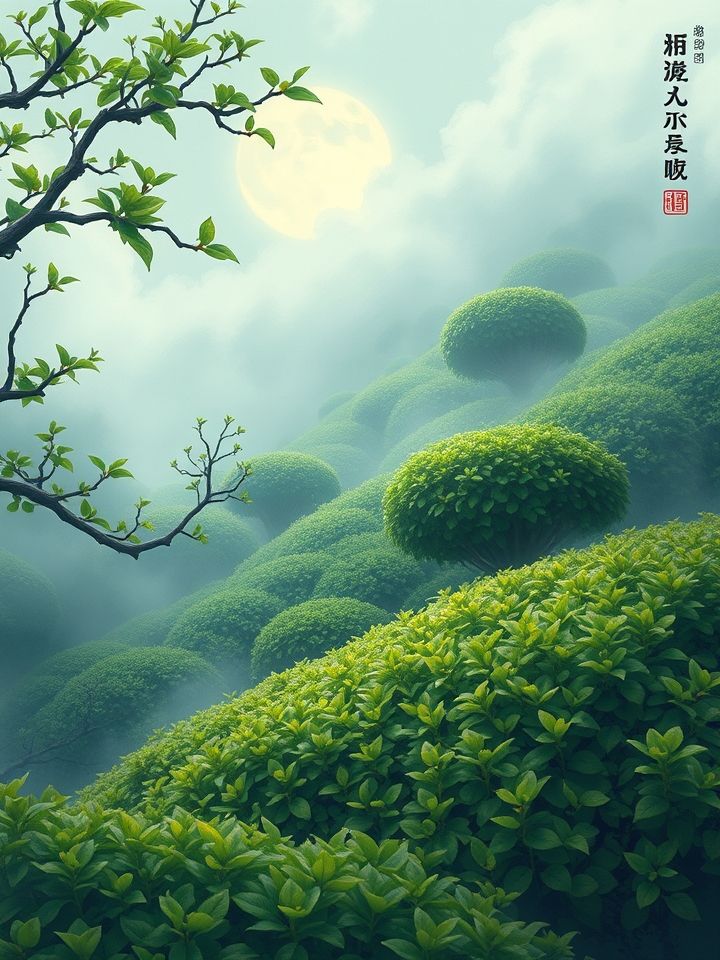 祁门安茶是什么茶相关的**插图1**：云雾缭绕的祁门高山茶园，青翠茶芽缀满枝头。</p>
<p>作为祁门茶文化的活化石，安茶的制作遵